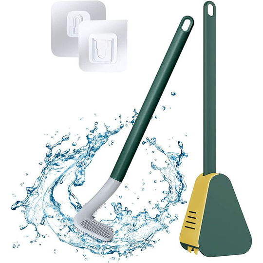 Golf Toilet Brush, Long-Handled Toilet Brush, Toilet Brush with Golf Brush Head, Silicone Toilet Brush, Toilet Brushes and Holders, for Bathroom or