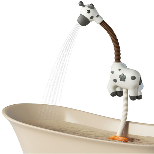 Baby Bath Toys with Shower Head Cute Giraffe Water Spray Shower Summer Bathtub Toy for Toddlers Kids, White&Without Spinner Toys - White&Without