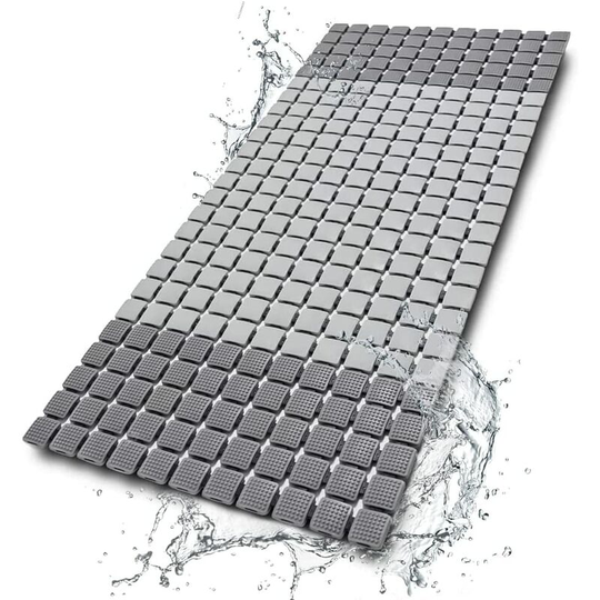 Sunflowergb - Non-Slip Massage Bathtub Mat, 15.3 x 26.7 Inch Large Size Non-Slip Shower Mat with Suction Cups and Drainage Holes Bathtub Bath Mat
