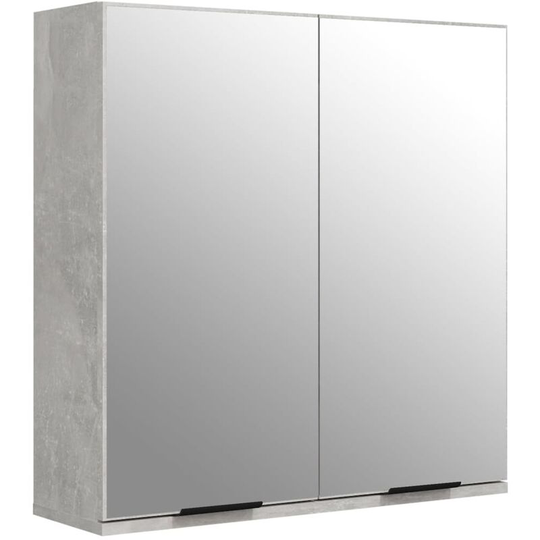 Vidaxl - Bathroom Mirror Cabinet Concrete Grey 64x20x67 cm Grey