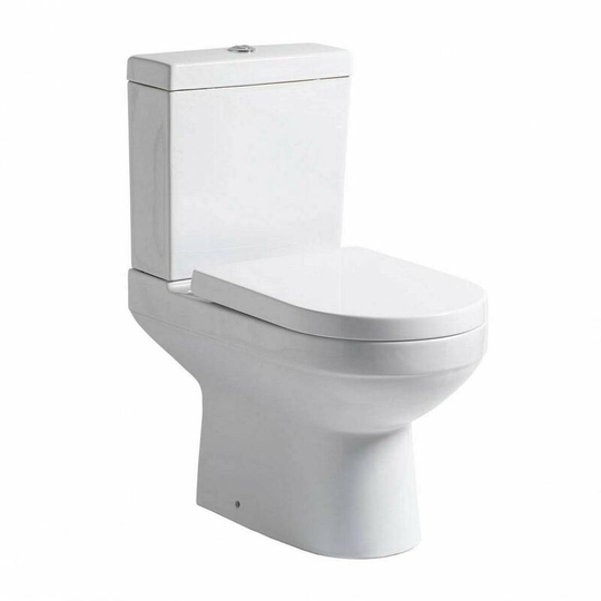 Balance close coupled toilet with soft close toilet seat - White - Orchard