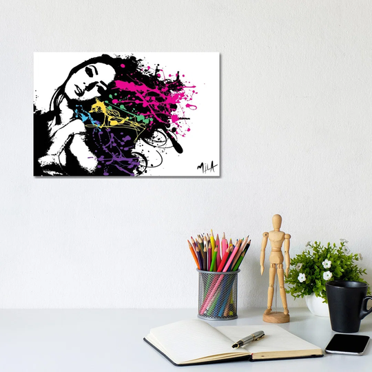 Funky Hair by - Wrapped Canvas Painting