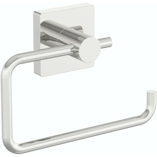 Square plate contemporary toilet roll holder - Chrome - Accents
