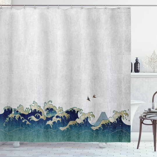 Baneza Polyester Shower Curtain Set