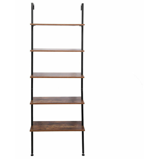 5-Tier Stable Ladder Shelf - Brown