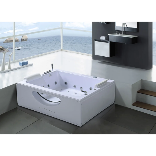 Bali Whirlpool Bath Tub Spa Double Pump Hydrotherapy 178 x 147cm Hot Tub