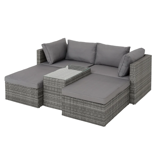 Laumer 4 Seater Rattan Sofa Set