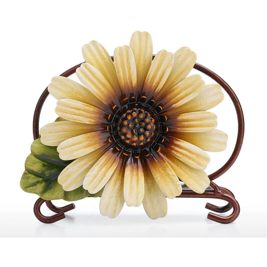 Tooarts Daisy Napkin Holder Creative Iron Napkin Holder Modern Art Ornament Pastoral Style Hotel Paper Case Home Decor Kitchen Paper Holder