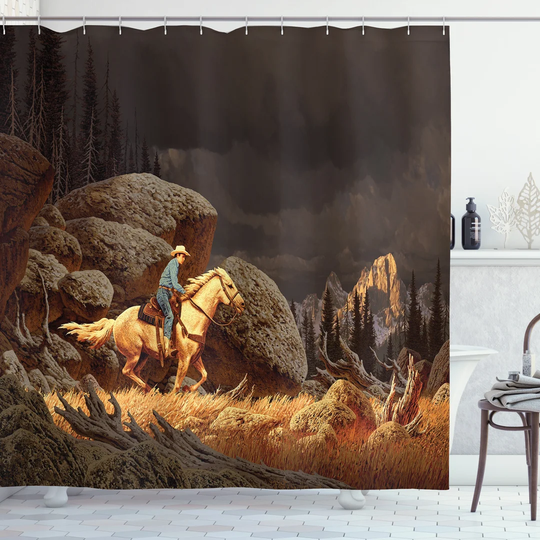 Blendia 13 Piece Polyester Shower Curtain Set
