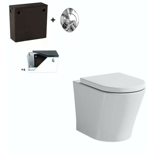Mode - Tate back to wall toilet with soft close seat and concealed cistern - White