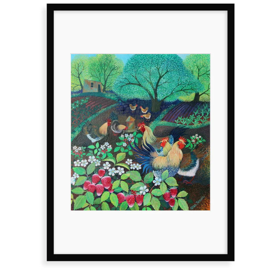 Hen Party, 2016 - Picture Frame Painting on Paper
