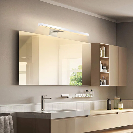 Ather 1 - Light LED Silver Mirror Light