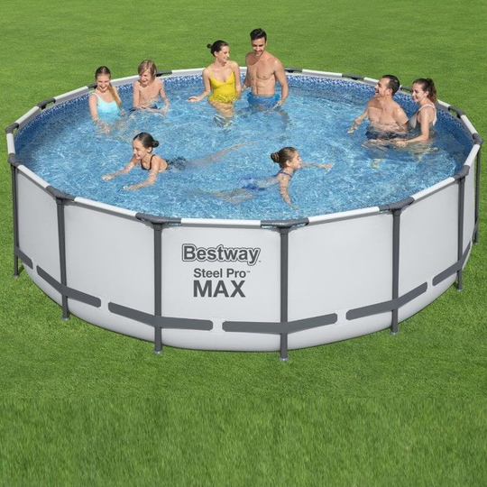 16ft x 48in Steel Pro max Frame Pool Inc Filter Pump - Bestway