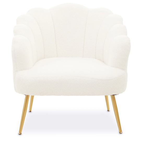 Momence Seashell Gold Finish Armchair