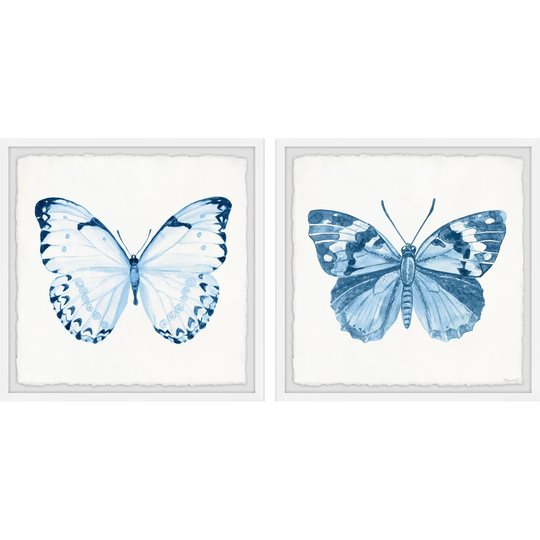 Breaux Springtime Butterflies by Marmont Hill - 2 Piece Picture Frame Painting Set