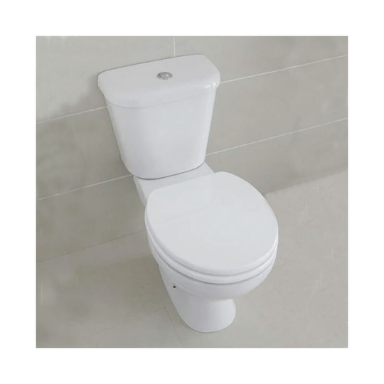 Verona - Access Close Coupled Toilet Push Button Cistern - Standard Seat
