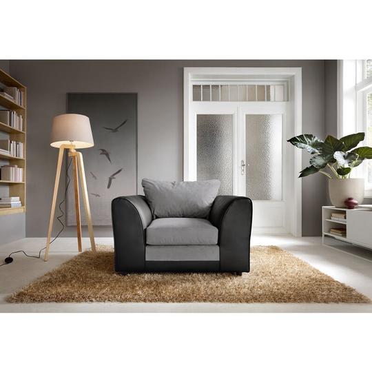 Dylan Chenille Armchair - color Cool Grey - Cool Grey