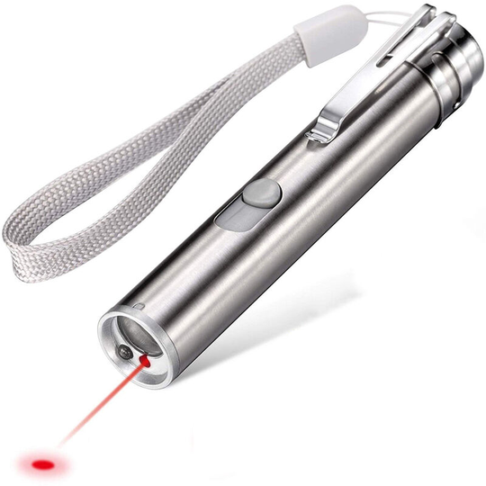 Einemgeld - Laser Pointer for Cats usb Rechargeable, Cat Dog Interactive Lazer Toy, Pet Training Exercise Chaser Tool, 3 Mode - Red Light led