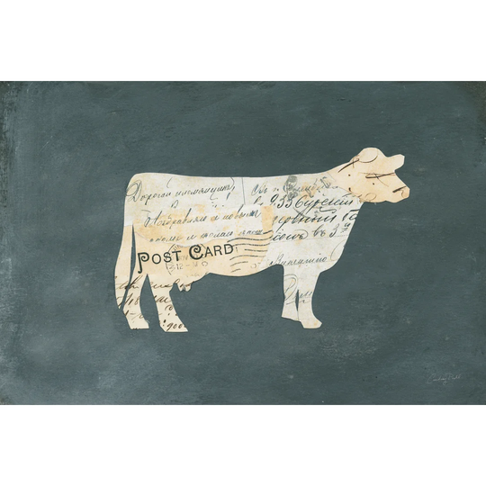 'La Vache Cameo' by Courtney Prahl - Wrapped Canvas Graphic Art Print