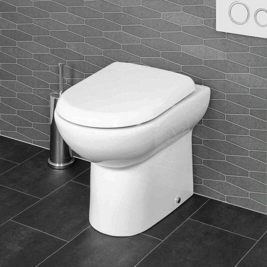 Affine - btw Back To Wall Ceramic Toilet Pan Only - Toilet Set Not Included - White