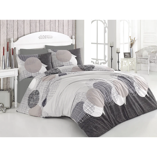 Connor Grey 100% Cotton Duvet Cover Set