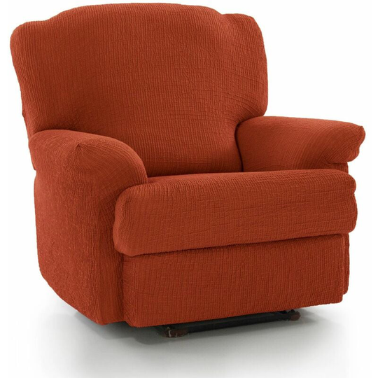 Luxury 'Clare' Recliner Seat Armchair Cover Multi-Stretch Slipcover Protector, Burnt Orange - Burnt Orange - Burnt Orange - Homescapes