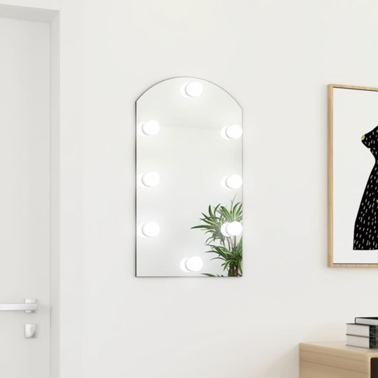 Mirror with led Lights 70x40 cm Glass Arch