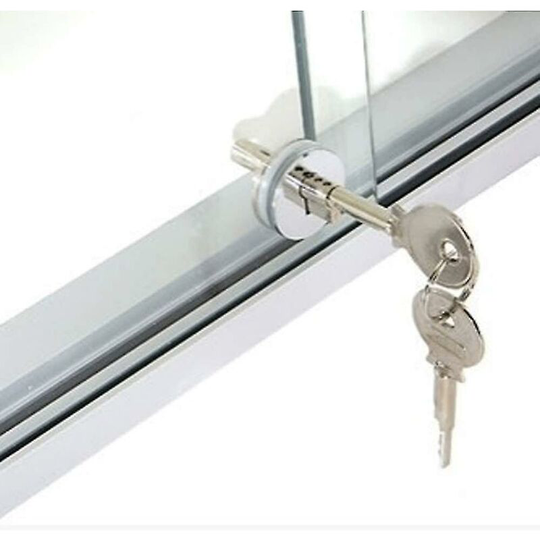 Glass Door Lock. Sliding Door Lock. Round Glass Lock. Movable Door Lock Jewelry Cabinet Lock 3-7mm