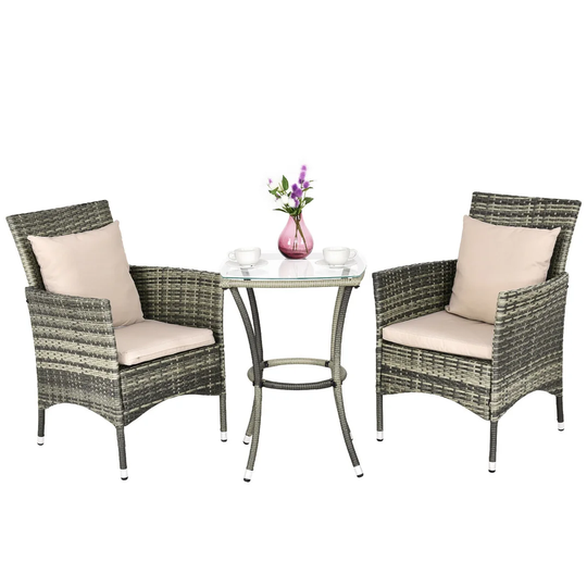 Barden Rattan 2 - Person Conversation Set with Cushions