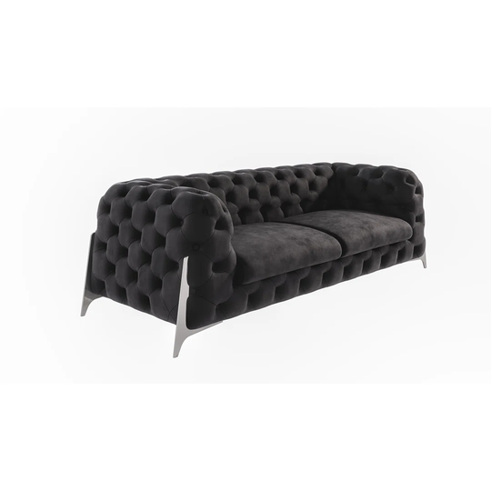 Juneri 230Cm Velvet Tuxedo Arm Sofa