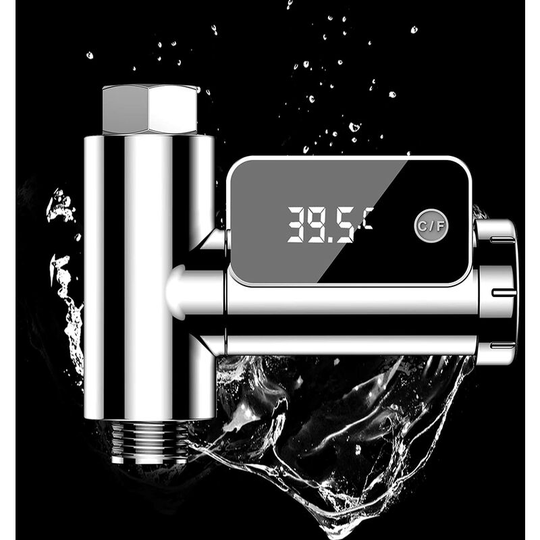 Digital Bath Thermometer, led Display for Shower Faucets, led Water Thermometer with 360° Rotating Display, Household Thermometer for Shower