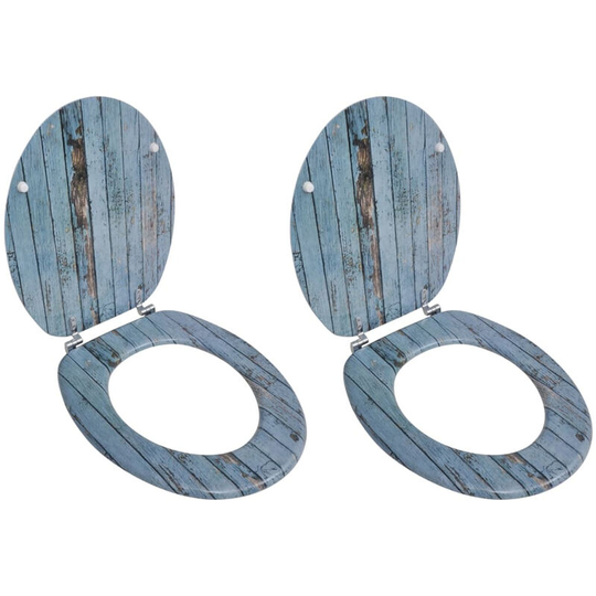 ToileSeats with Hard Close Lids 2 pcs mdf Old Wood