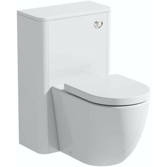 Mode - Harrison white back to wall unit and rimless toilet with soft close seat - White