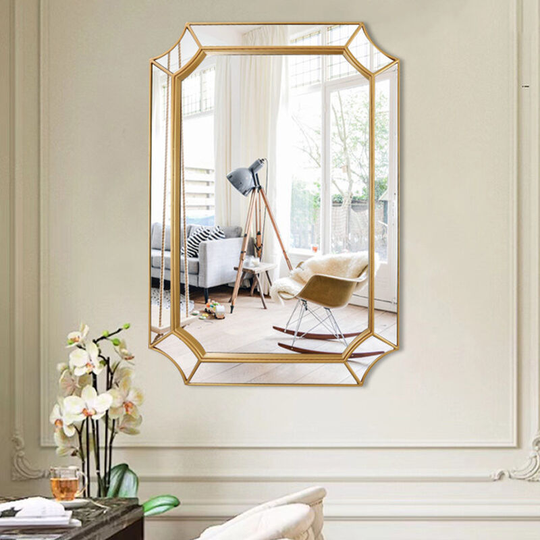 Modern Gold Decorative Wall Mirror - Livingandhome