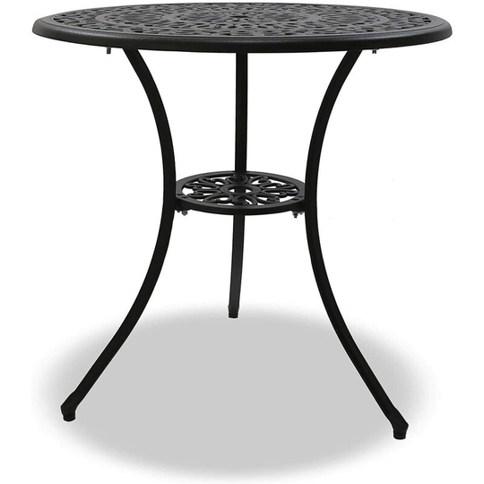 Positano Garden & Patio Black Cast Aluminium Bistro Table - Homeology
