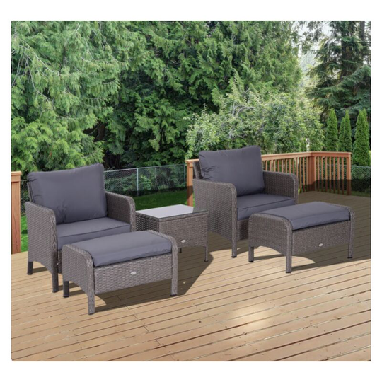 Conservatory Lounge Set Garden Rattan Furniture Sofa Armchair Table Large Wicker