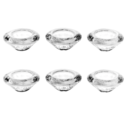 6 Pcs Glass Tealight Holders