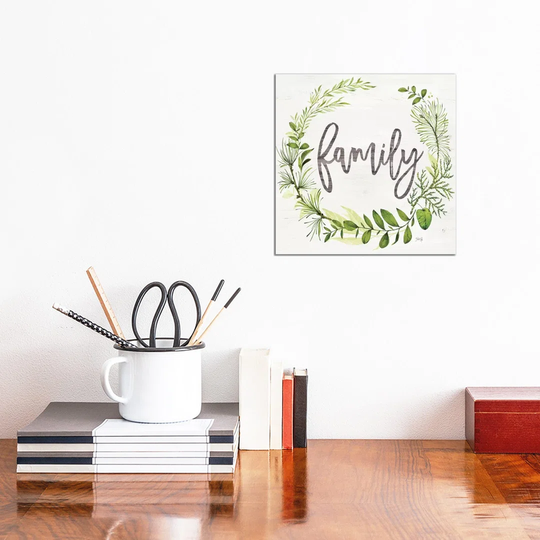 Family Greenery Wreath - Print