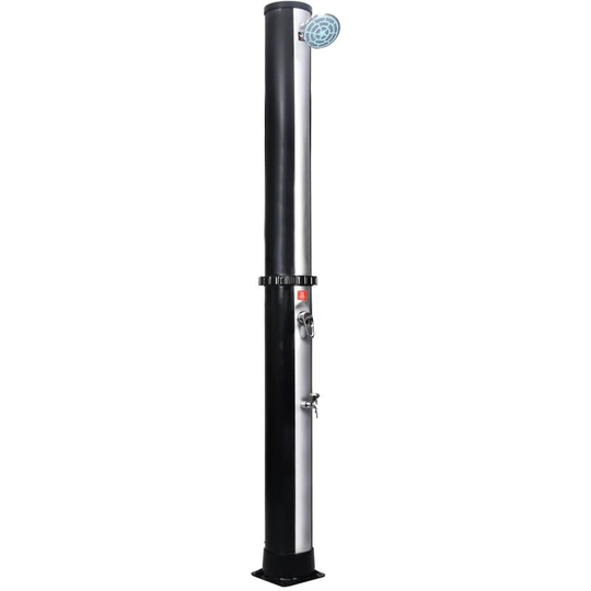 Vidaxl - Outdoor Solar Shower with Shower Head and Faucet 35 l black and silver