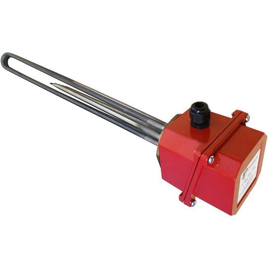 Thermco - 16' Titanium 1 3/4' 6kW Three Phase Industrial Immersion Heater fitted with Thermostat 32040-XRTST