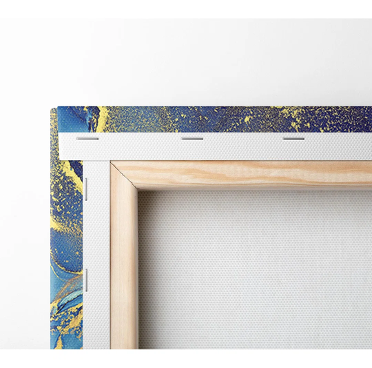 Deep Blueness Of Life Glitter - Wrapped Canvas Painting