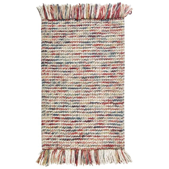 Braelyn Handwoven Wool Red/Green/Beige Rug