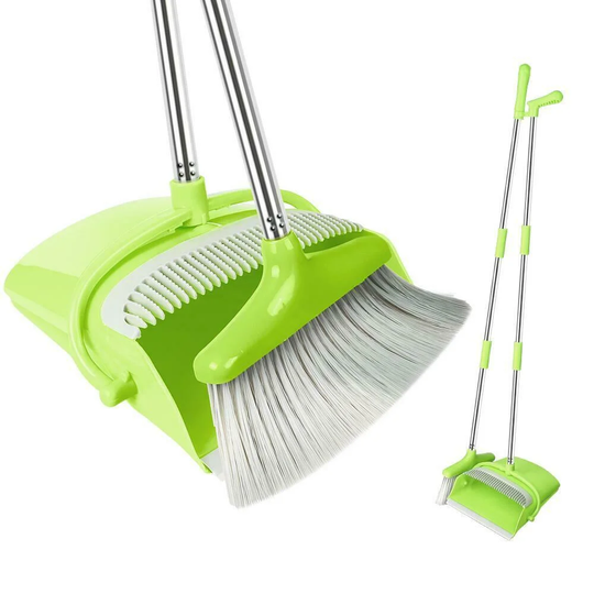 Inna 2 Piece Long Handle Broom and Dustpan Set