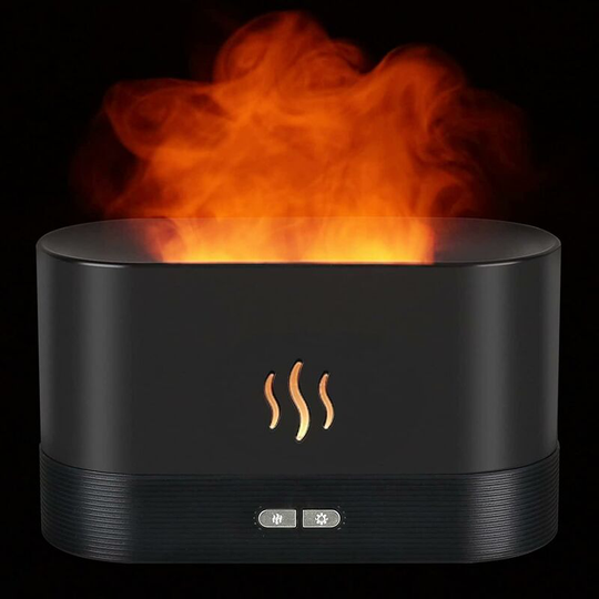 Sunflowergb - Aroma Diffuser with Flame Effect Humidifier and Aroma Diffuser, Essential Oil Diffuser 2 Adjustable Mist Modes, Auto Shut Off, for