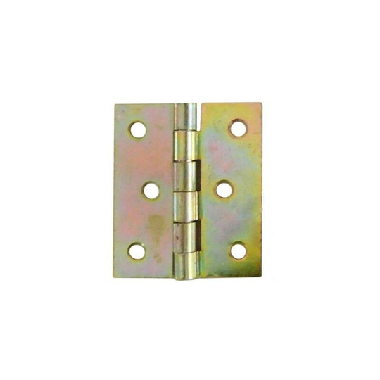 Folding Closet Cabinet Door Butt Hinge Brass Plated - Size 40 x 40mm - Pack of 20