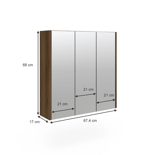 Winters 67.4cm x 68cm Surface Mount Mirror Cabinet