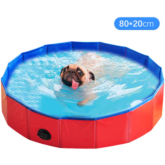 Foldable Pet Bath Pool Collapsible Dog Pool Pet Bathing Tub Pool for Dogs Cats,model: 80X20cm