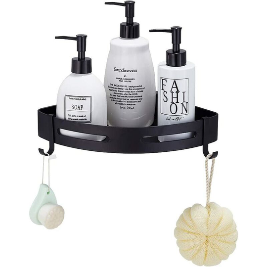 Bathroom Tripod Bathroom Shelf Storage Holder Antirust Triangle Stylish Cart Simplicity Black Shelf