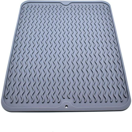 Perlerare - Silicone Draining Mat, Foldable Draining Mat, Large Drain Mat, Eco-Friendly, Heat Resistant, Dishwasher Safe, 40 x 30cm