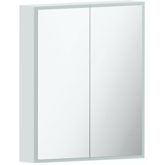 Mayne led illuminated mirror cabinet 700 x 600mm with charging socket - Silver - Mode